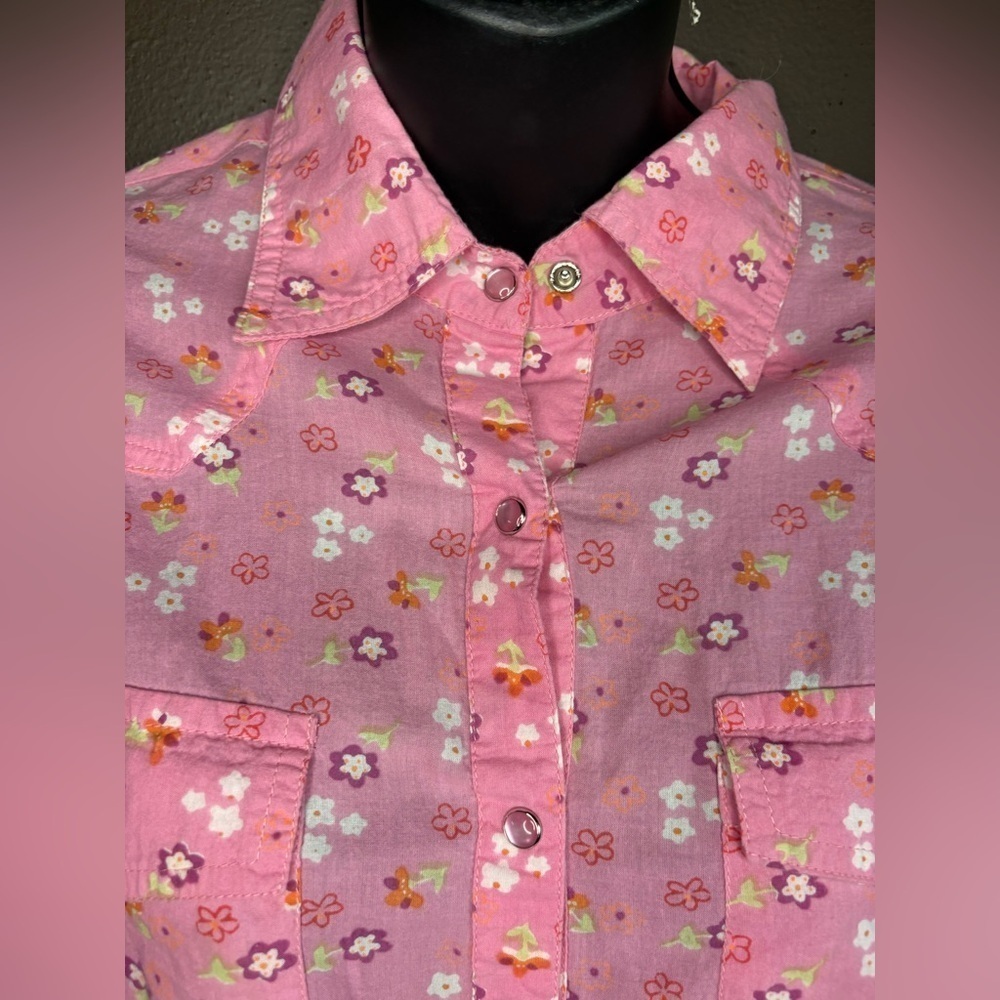 Antilia Femme women’s western 100% cotton floral long sleeve shirt sz M preloved - Picture 5 of 6